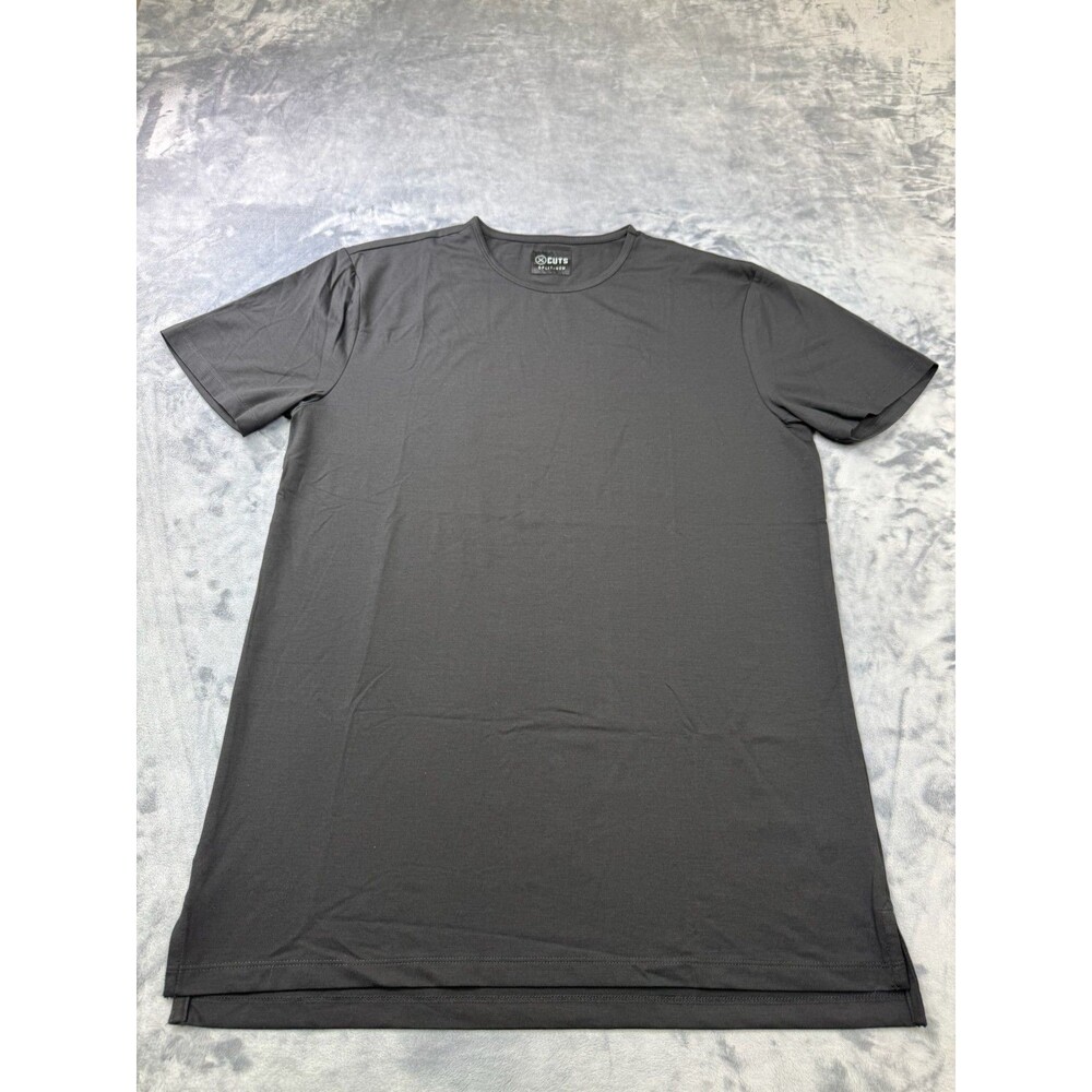 CUTS Clothing Split-Hem Crewneck T-Shirt Mens Large Black Pyca Pro NWOT